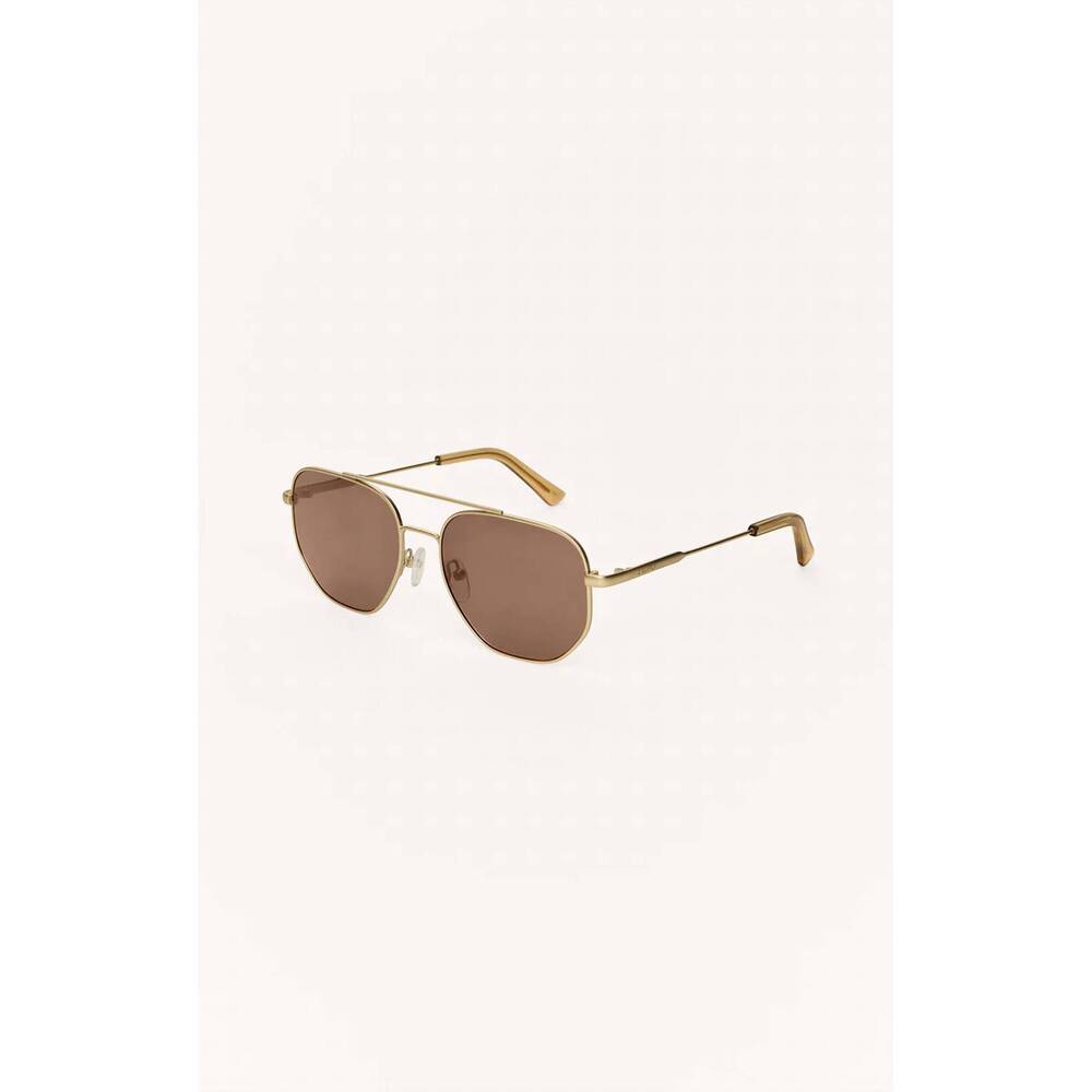NEW Z SUPPLY highway sunglasses in gold brown